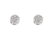0.52 CT Diamond Earrings Flower Set