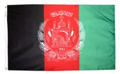 Afghanistan Flag 3×5 ft. Nylon SolarGuard Nyl-Glo 100% Made in USA to Official United Nations Design Specifications.