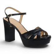Bruno Menegatti Adelle Leather Dress Sandal - Black