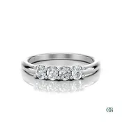 4 Stone Oval Diamond Ring