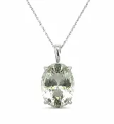 Aquamarine Drop Pendant in White Gold (230-01247)