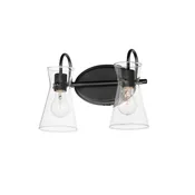 Maxim Two Light Bath Vanity in Black from the Ava collection - 12482CLBK