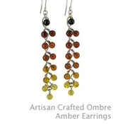 Amber Earrings : Artisan Crafted Ombre