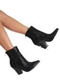 BLACK DUST GLINT HEEL BOOT