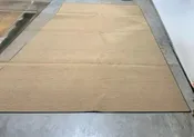 9X12 Indoor Outdoor Woven Natural Brown Trim Rug
