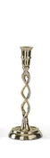 11.5 Inch Gold Metal Twisted Taper Candleholder