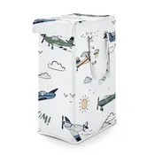 Airplane Green and Blue Collection Laundry Hamper with Handles