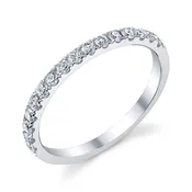 10 MATCH DIAMOND BAND - 14 KARAT WHITE GOLD DIAMOND WEDDING