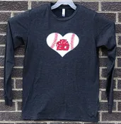 Bearcats Bella Charcoal/Black Unisex Tri-Blend  Long Sleeve Tee