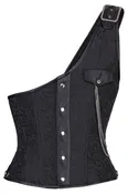 Abraxas Black Brocade Gothic Men's Corset