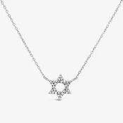 0.05CT Diamond Star of David Necklace