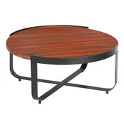 Aceston Outdoor Modern Industrial Acacia Wood Coffee Table