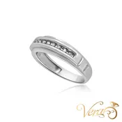 10K WG Diamond Band Ring CZ, Size 6.5, 2.3g