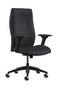 9 to 5 ACCLAIM  High Back Leather Executive Black Chair with seat slider (2780)