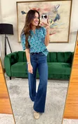 Adelyn Top | Sunshower Flora Ocean
