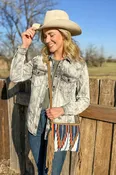 Aztec Western Crossbody Bag with Fringe | Style T-1477