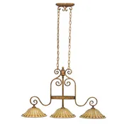Aztec 34971 by Kichler Lighting Westerly Collection Three Light Hanging Island Chandelier in Mottled Pecan Finish