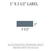 1" x 3 1/2" Engraved Label