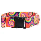 2 Hounds Design Dog Collar - X-Large 20-26" - Classic Tie-Dye