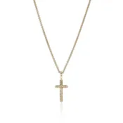 14K Yellow Gold Cross Pendant Necklace
