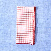 Big Night Check Linen Napkin