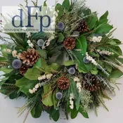 Handmade Winter Fresh Door Wreath 24"