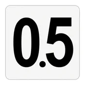 0.5 - Plastic Overlay Depth Marker - 6 x 6 Inch with 4 Inch Lettering