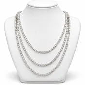 14k 15.5ctw Diamond 3-Row Necklace