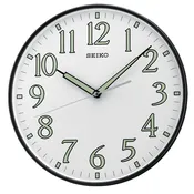 12" Seiko Black Watch Glow-in-the-Dark Wall Clock