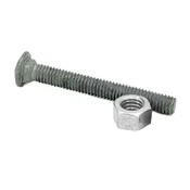 Carriage bolt with nut