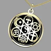 Circle of Peace Pendant 1.5" 14k yellow gold (chain sold separately) — Mark London Design