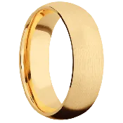 14K Yellow Gold + Satin Finish