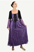 004 DR Roman Net Overlay Two Tone Corset Renaissance Dress Gown