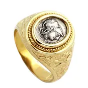 Archaic Athena Gold & Silver Ring