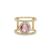 14KR 1.95CTW MORGANITE-DIAMOND RING VS/F-G
