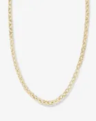 Ashley Chain Link Necklace 6mm - Gold|White Diamondettes