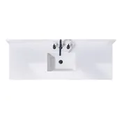 Andalo Stone effects Single Sink Vanity Top in Snow White with White Sink