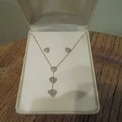 10 kt yellow gf Heart Jewelry set of 2