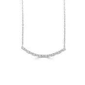 14KW DIAMOND LARGE MONACO CURVED BAR NECKLACE