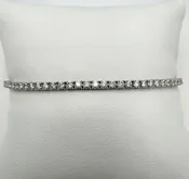 14KW 3.02CTW Natural Diamond Tennis Bracelet