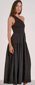 ELAN Black One Shoulder Strap Maxi