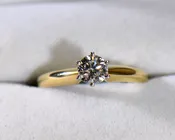 1/2ct Round Solitaire Diamond Engagement Ring in 18k Yellow Gold