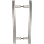 Double Sided Round Handle – Brushed Steel