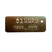 Brass Cremation ID Tags 2 Line