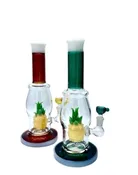 11in Pineapple Perc Waterpipe W/ Colored Lip