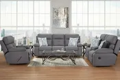 Affordable Furniture Porschia Asphalt Gray Manual Rocker Recliner
