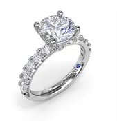 14WG Pave Diamond Engagement Ring