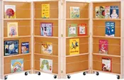 0267JC - Mobile Library Bookcase - 4 Sections by Jonti-Craft