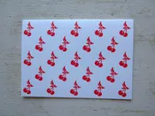 cherry red folded notes