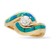 Australian Opal Lover's Knot Ring
